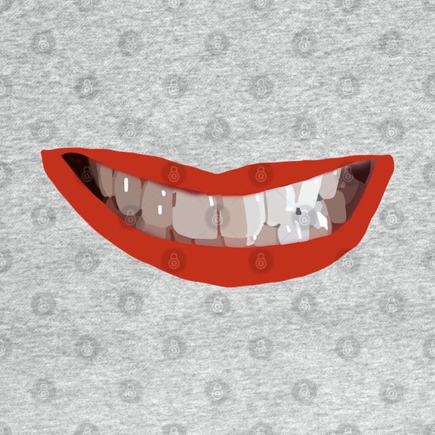 Reds Lips Smile by ellenhenryart